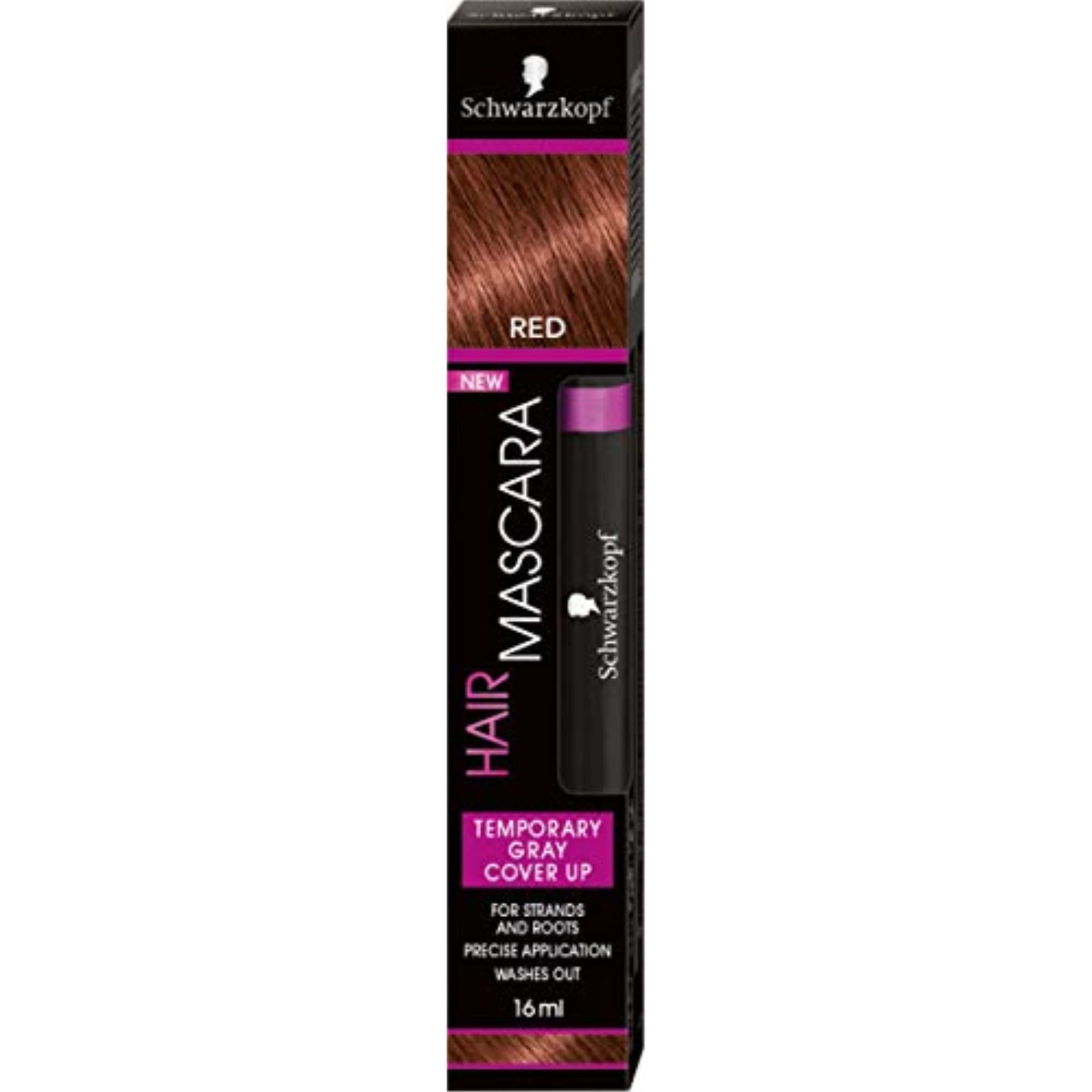 Schwarzkopf Hair Mascara Red – Temporary Grey Cover-Up (16ml)