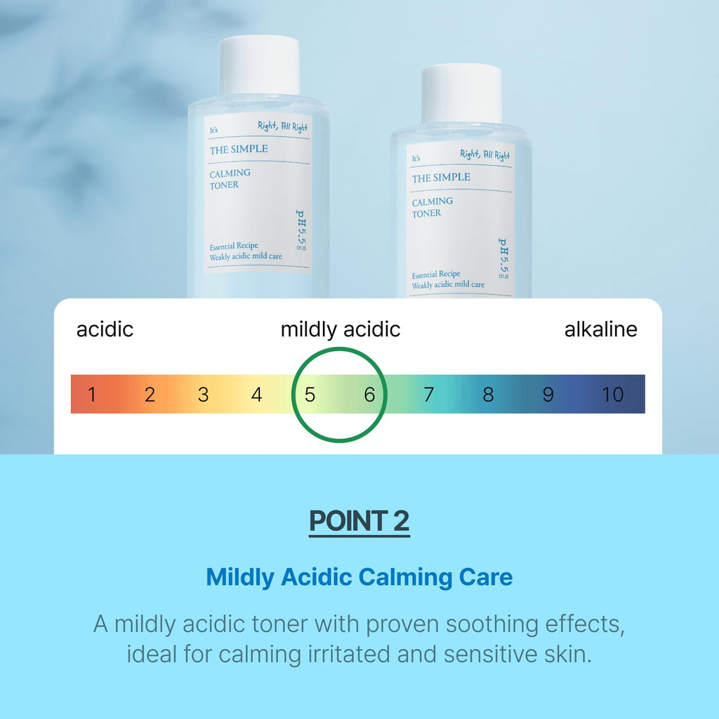SCINIC The Simple Calming Toner 300ml | Vegan, pH-Balanced Mild Toner for Sensitive Skin