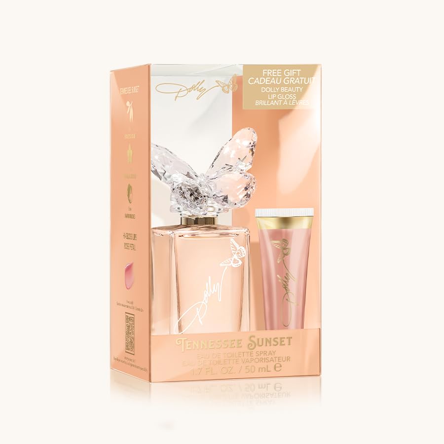 SCENT BEAUTY Dolly Parton Tennessee Sunset Eau de Parfum Spray for Women – Honeysuckle, Vanilla Orchid & Musk, 1.7 Fl Oz