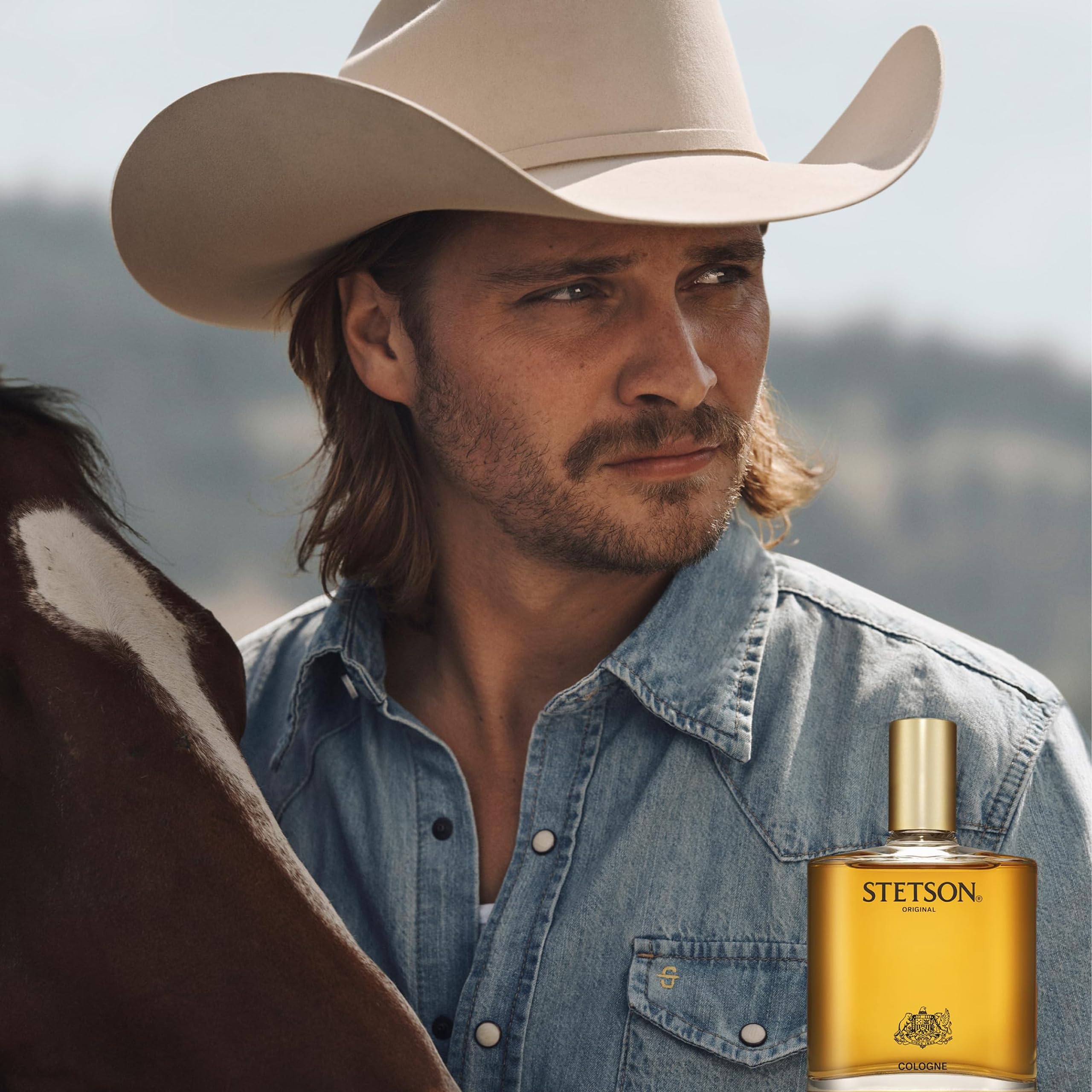 Stetson Original Eau de Cologne for Men | Bold, All-Day Wood-Citrus Scent | 3.5 oz & 20 mL | SCENT BEAUTY