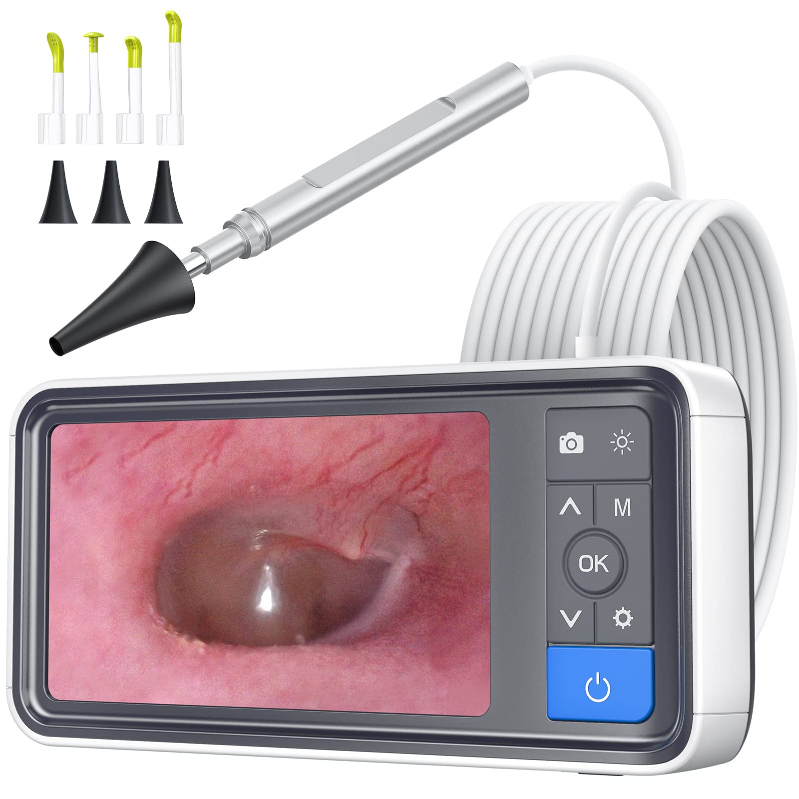 ScopeAround Otoscope Ear Camera – 4.5-inch IPS Screen, HD Dual LED, Gyro, 32GB Card