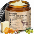 Scosvvi Whipped Tallow Honey Balm – Grass-Fed Tallow Moisturizer for Dry & Sensitive Skin, Face & Body Hydration, 4 oz