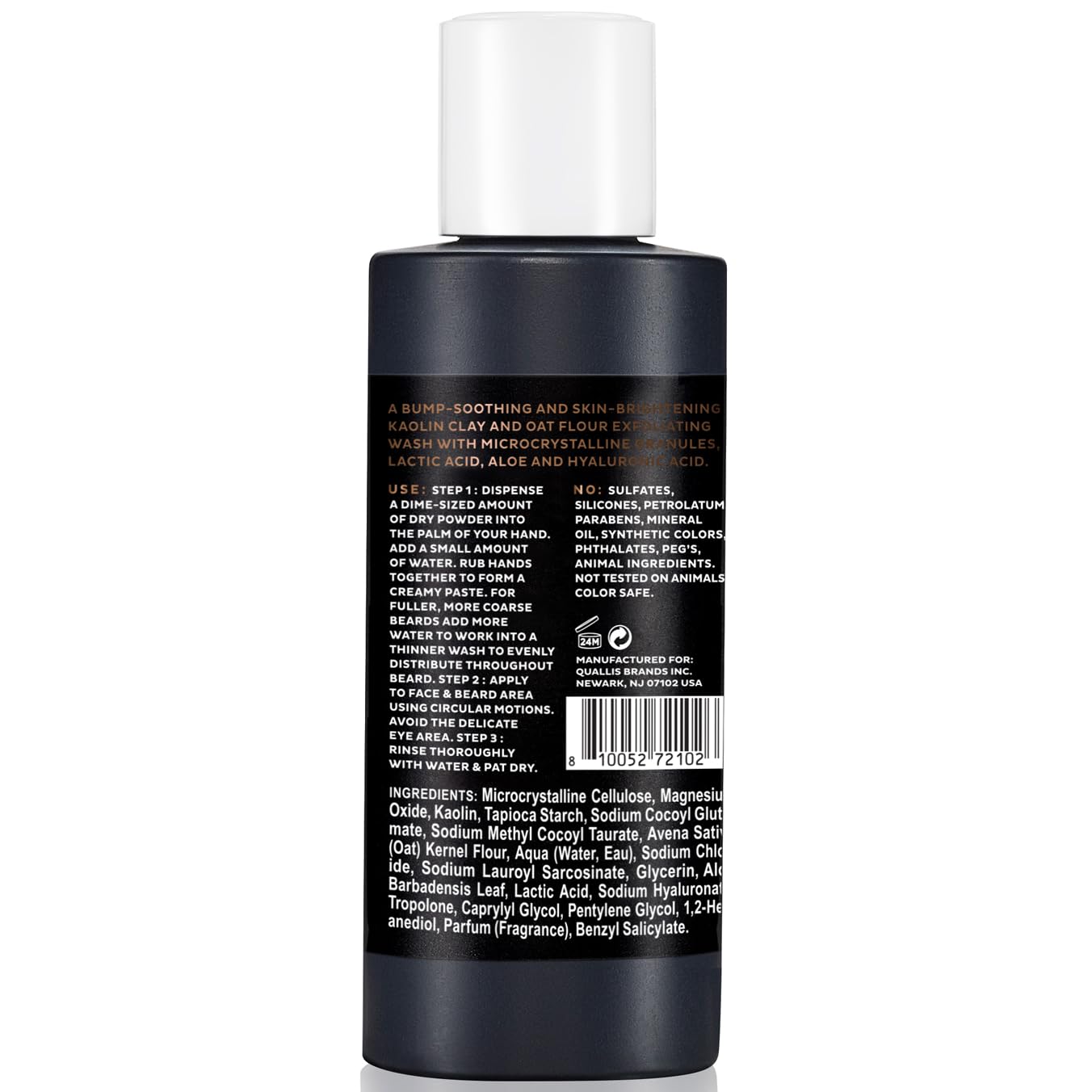 Scotch Porter Exfoliating Beard Wash & Face Cleanser – Vegan, Non-Toxic, 2.17 oz Travel Size