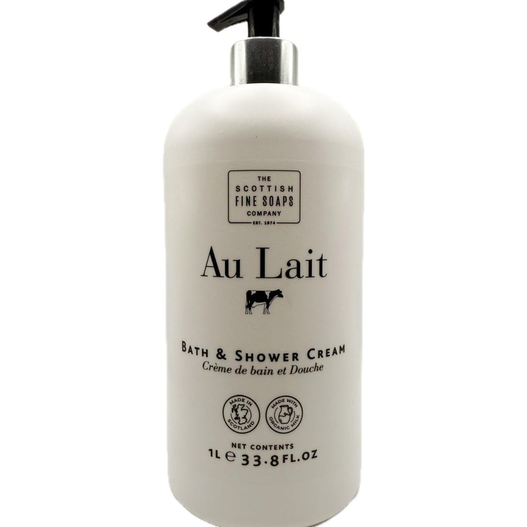 Scottish Fine Soaps Au Lait Bath & Shower Cream – 1L White Bottle