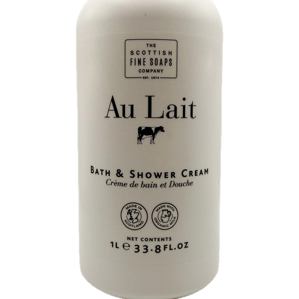 Scottish Fine Soaps Au Lait Bath & Shower Cream – 1L White Bottle