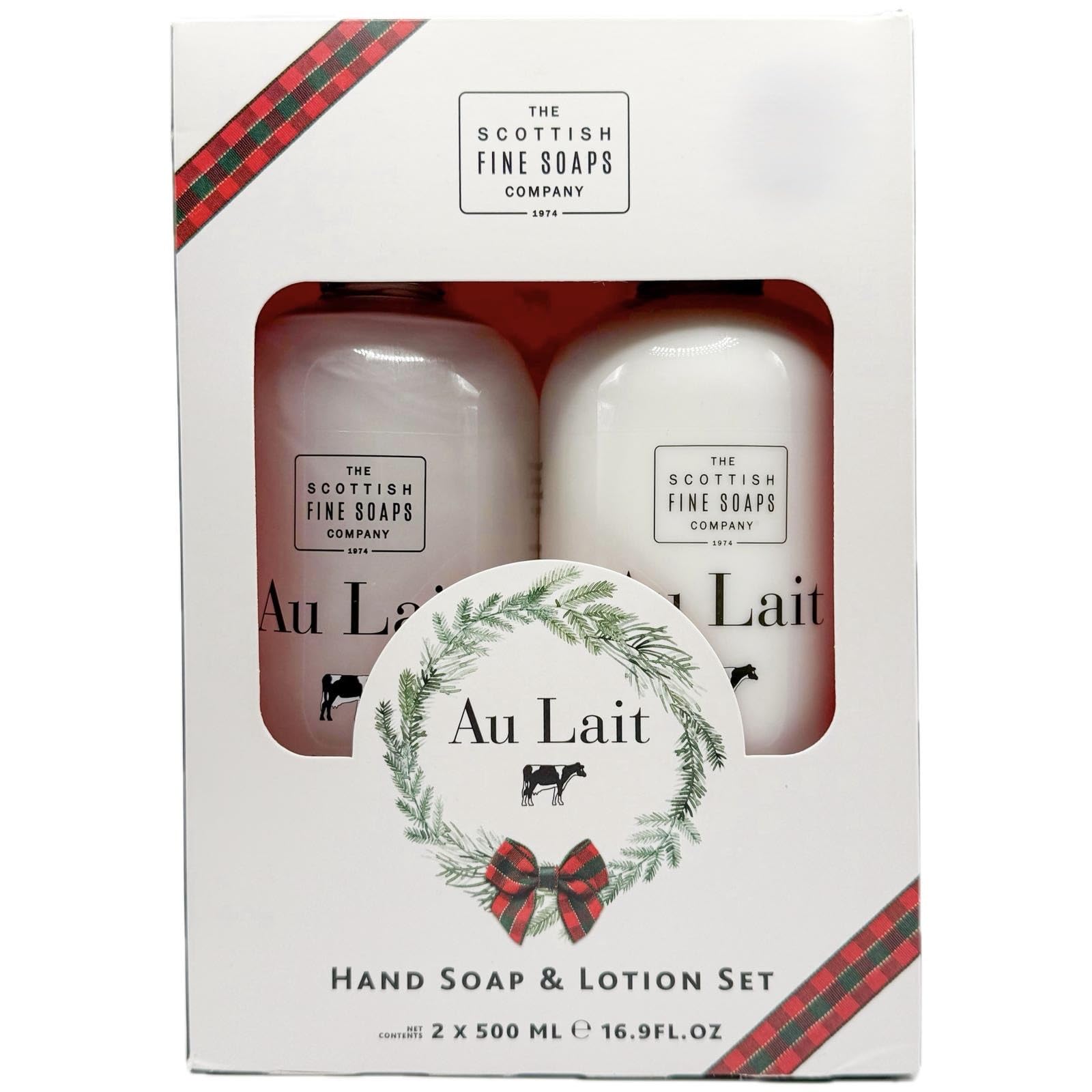 Au Lait Hand Wash & Lotion Set – 500ml Each | Scottish Fine Soaps