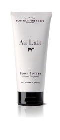 Scottish Fine Soaps Au Lait Milk Body Butter Tube 7oz – Deep Moisturizing, Delicate Fragrance