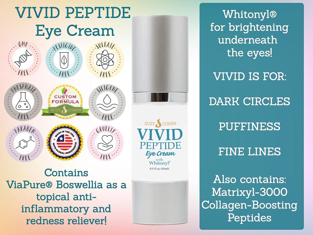 Script Essentials VIVID Peptide Eye Cream with Whitonyl – Dark Circles, Puffiness & Fine Lines, Hydration & Firmness