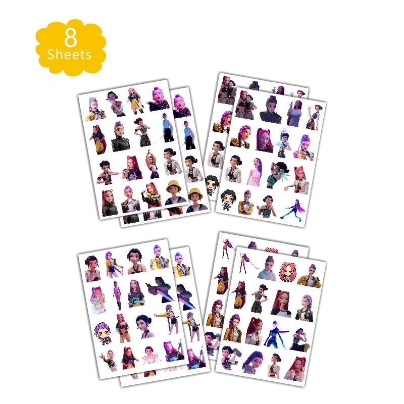 SDONY 8 Sheets Demon Temporary Tattoos for Kids – Party Decorations & Favors
