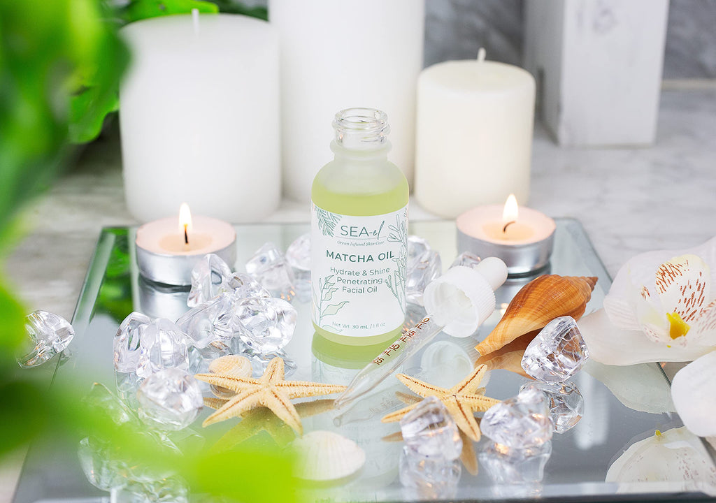 Sea-El Matcha Face Oil Skincare – Hydrating Green Tea & Sea Kelp Facial Oil