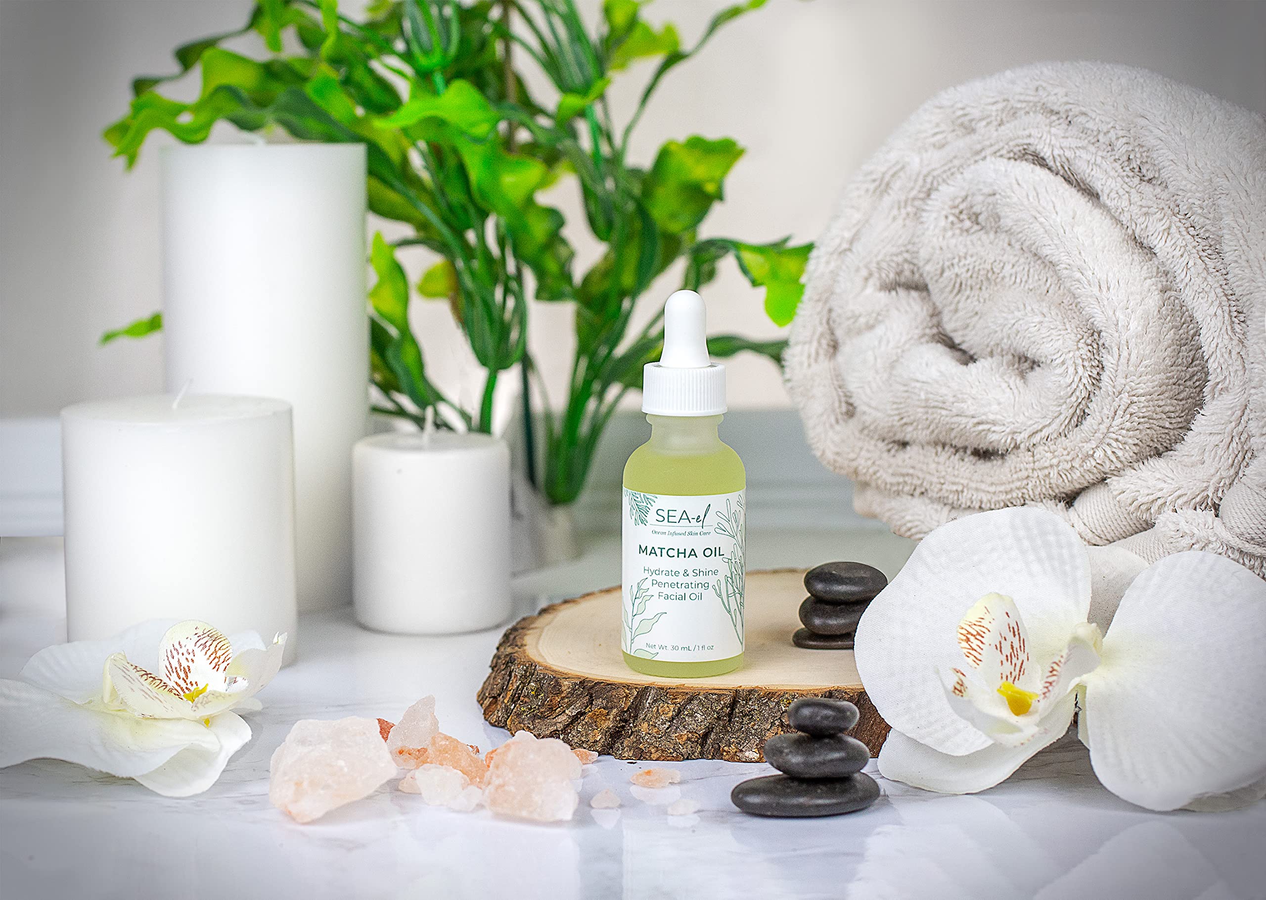 Sea-El Matcha Face Oil Skincare – Hydrating Green Tea & Sea Kelp Facial Oil