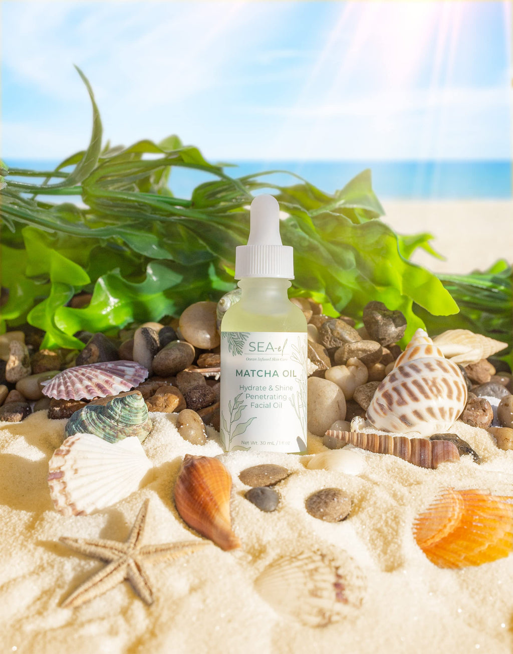 Sea-El Matcha Face Oil Skincare – Hydrating Green Tea & Sea Kelp Facial Oil