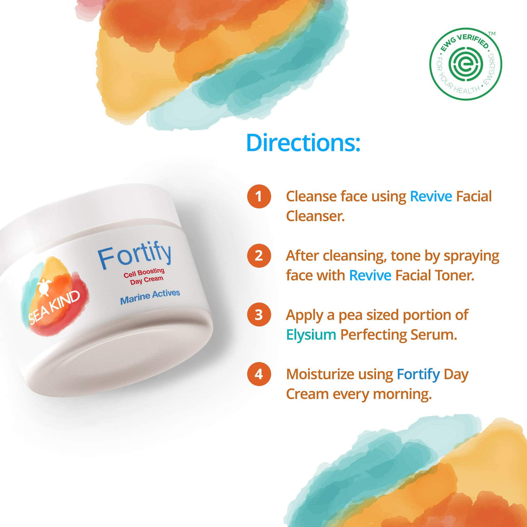 Sea Kind Fortify Cell Boosting Day Cream – Lightweight Marine Actives Moisturizer for All Skin Types