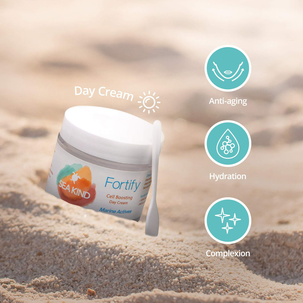 Sea Kind Fortify Cell Boosting Day Cream – Lightweight Marine Actives Moisturizer for All Skin Types