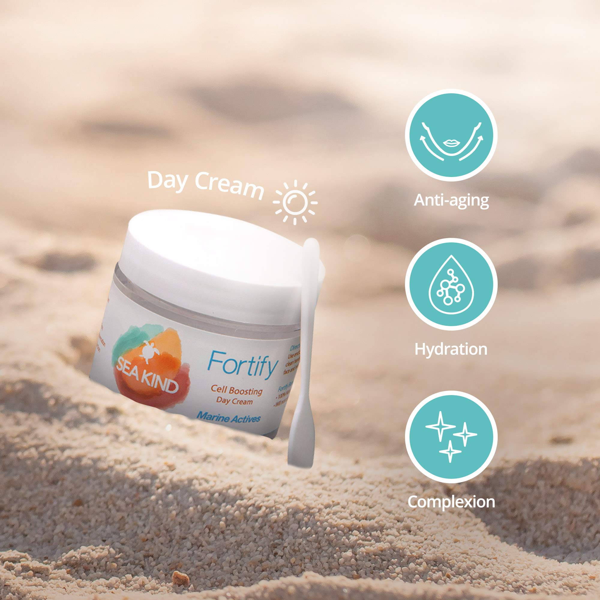 Sea Kind Fortify Cell Boosting Day Cream – Lightweight Marine Actives Moisturizer for All Skin Types