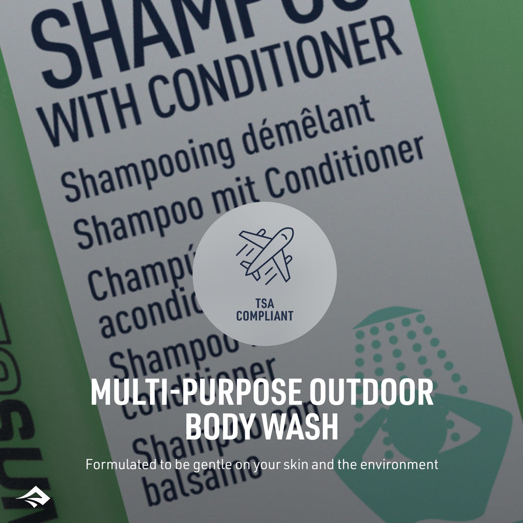 Sea to Summit Trek and Travel Liquid Conditioning Shampoo, 3-Pack (3 x 100ml) | TSA-Approved Travel Hair Care