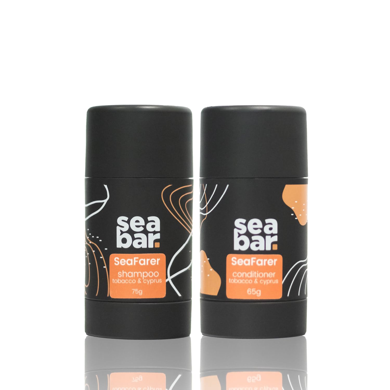 SeaBar Shampoo & Conditioner Bar Set - All-Natural, Vegan, Zero-Waste