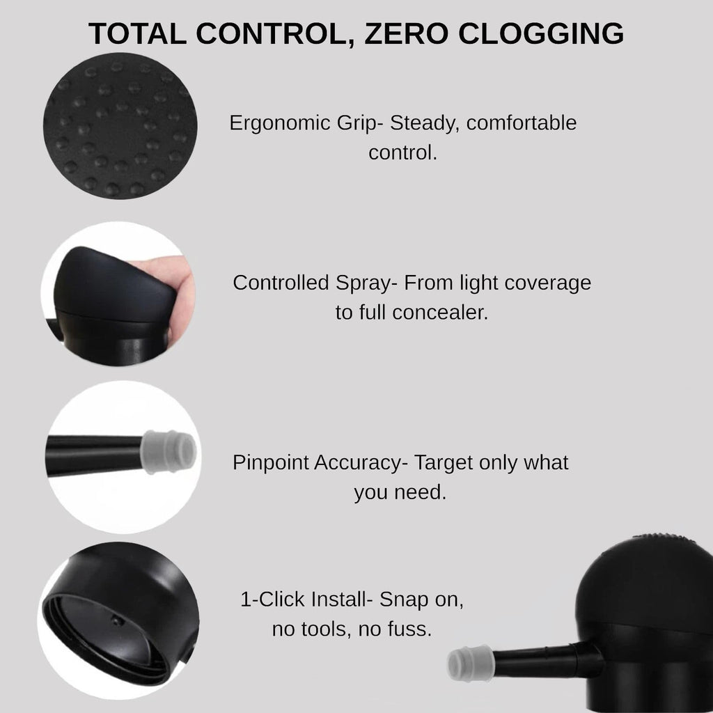 Seaboll Hair Building Fibers – 2-in-1 Hairline & Beard Coverage Kit (Dark Brown)