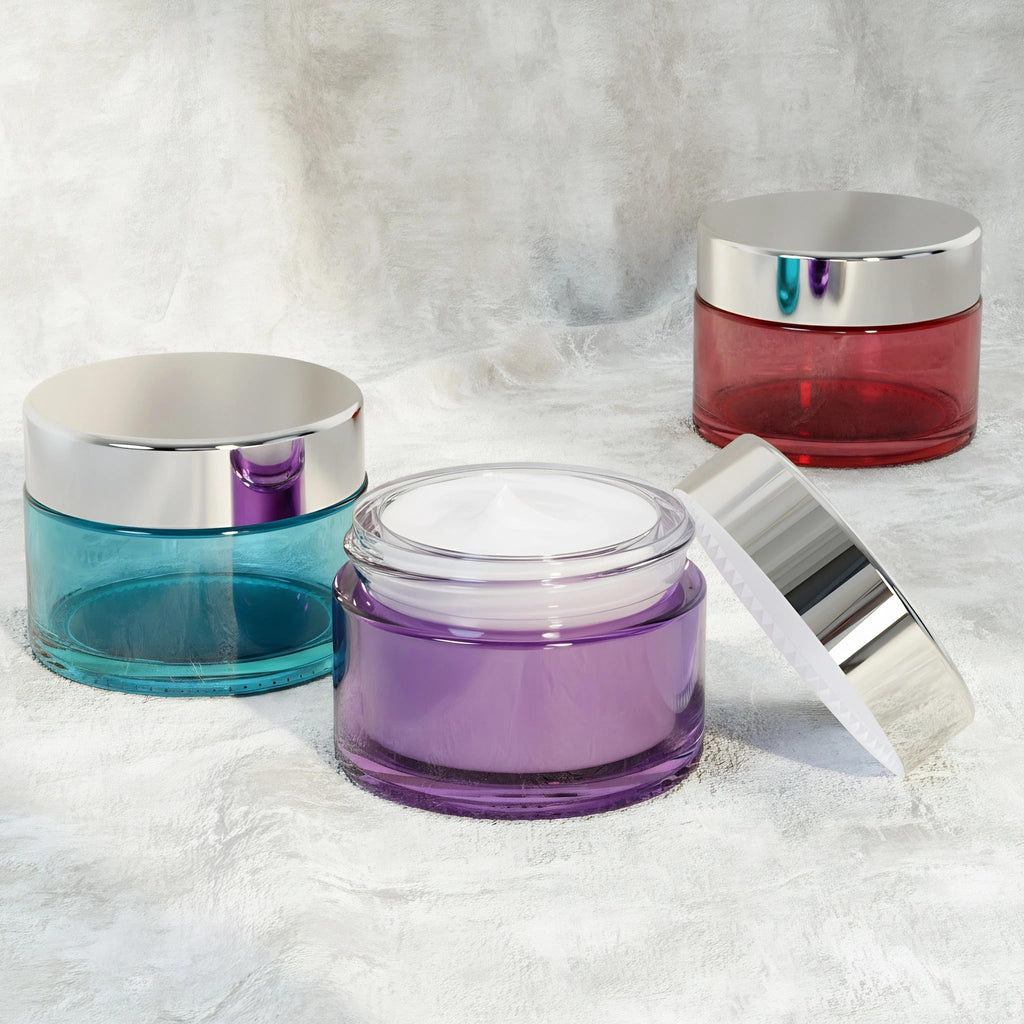 Seafulee 12Pack 1oz Glass Jars with Lids – Travel-Ready Cosmetic Containers (12 Pack)