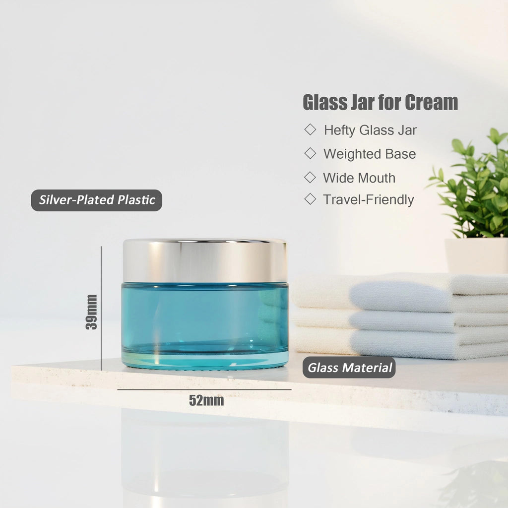 Seafulee 12Pack 1oz Glass Jars with Lids – Travel-Ready Cosmetic Containers (12 Pack)