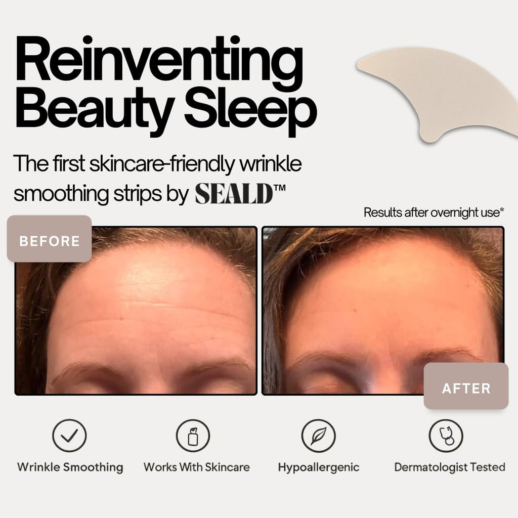 SEALD Forehead Tape – Wrinkle Smoothing Patches for Overnight Skin Care | 30 Patches
