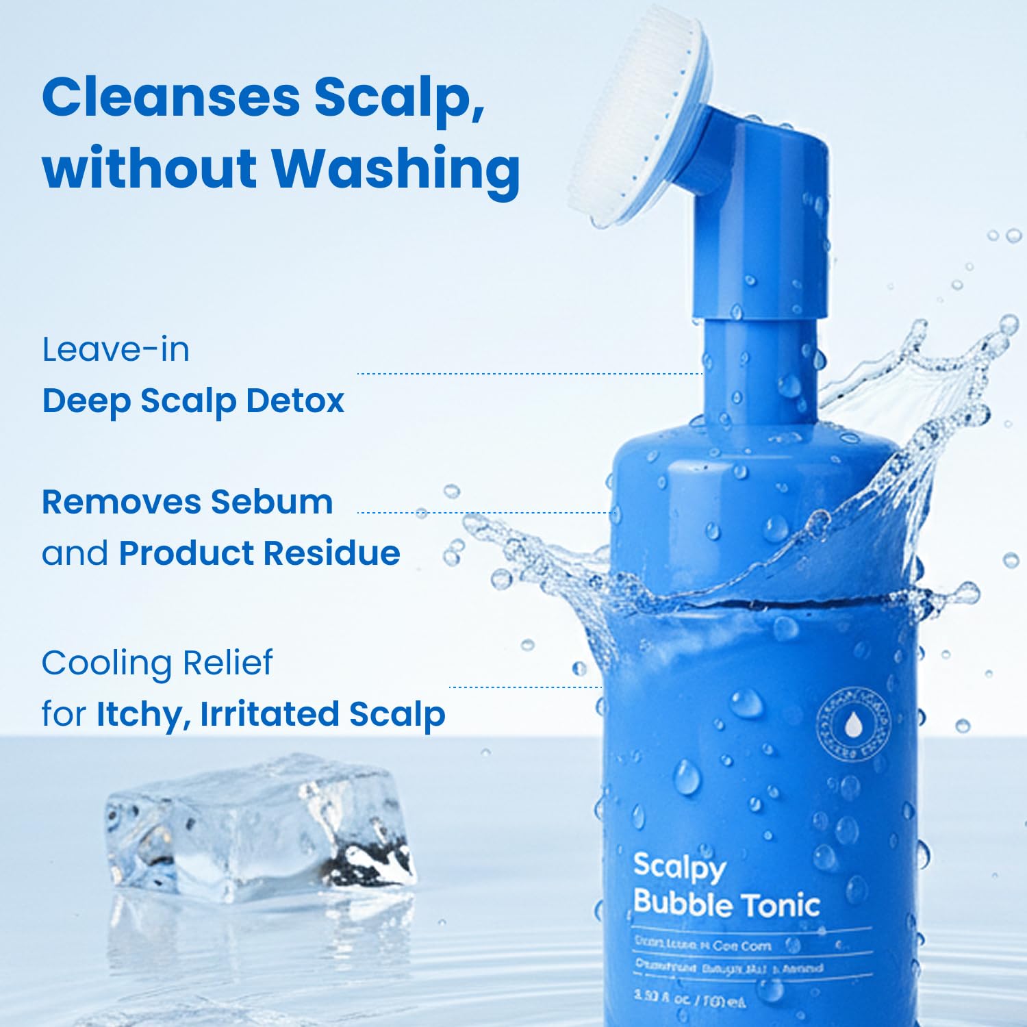 Seapuri Bubble Tonic | Leave-In Scalp Detox Foam for Oily, Itchy Roots
