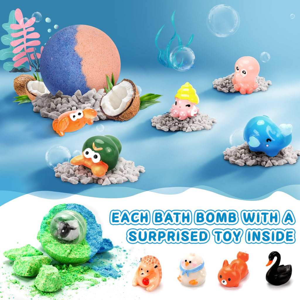 SeasonBliss Kids Bath Bombs — 24 Surprises and Toys (Ages 3+)