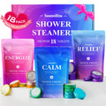 SeasonBliss Shower Steamers 18 Pack Set – 6 Scents, Natural Ingredients, Easy to Use & Giftable