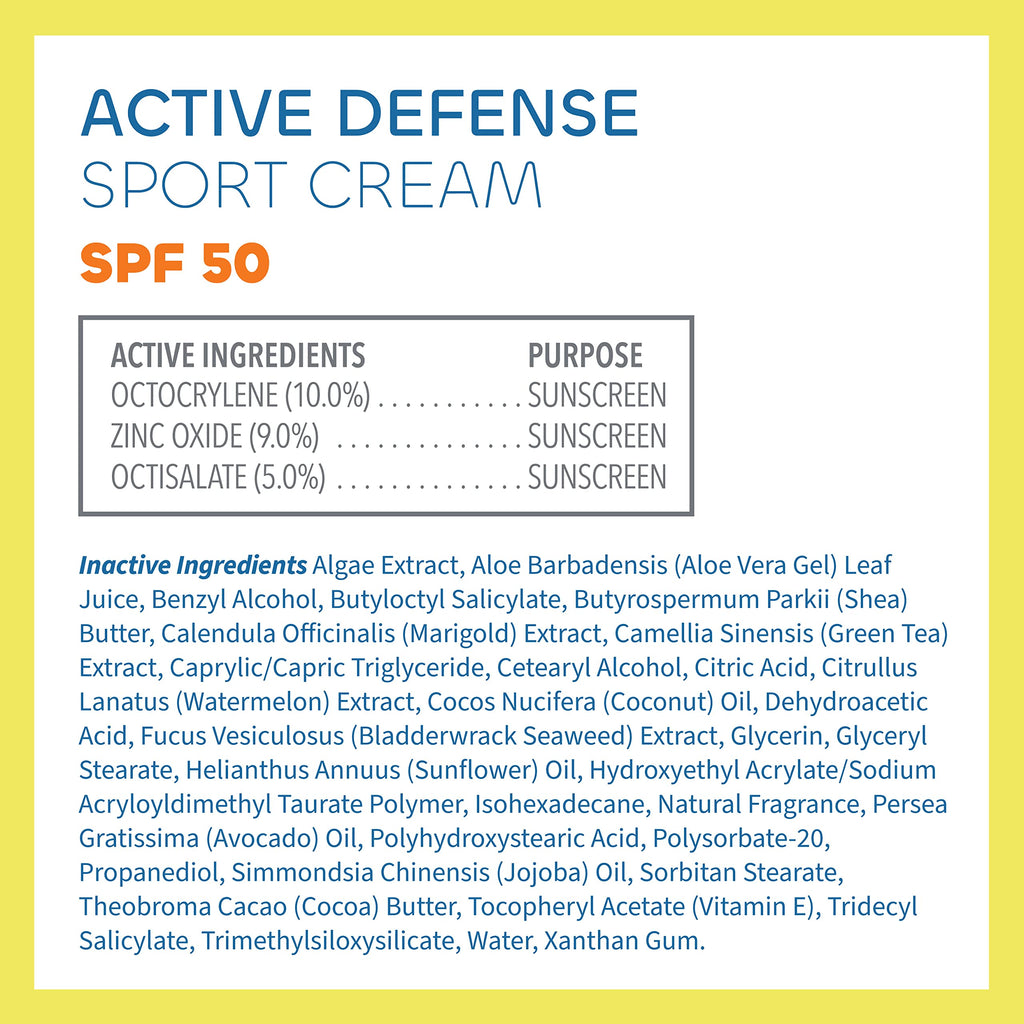 Seaweed Bath Co. Active Defense SPF 50 Sport Cream – Broad Spectrum Sunscreen