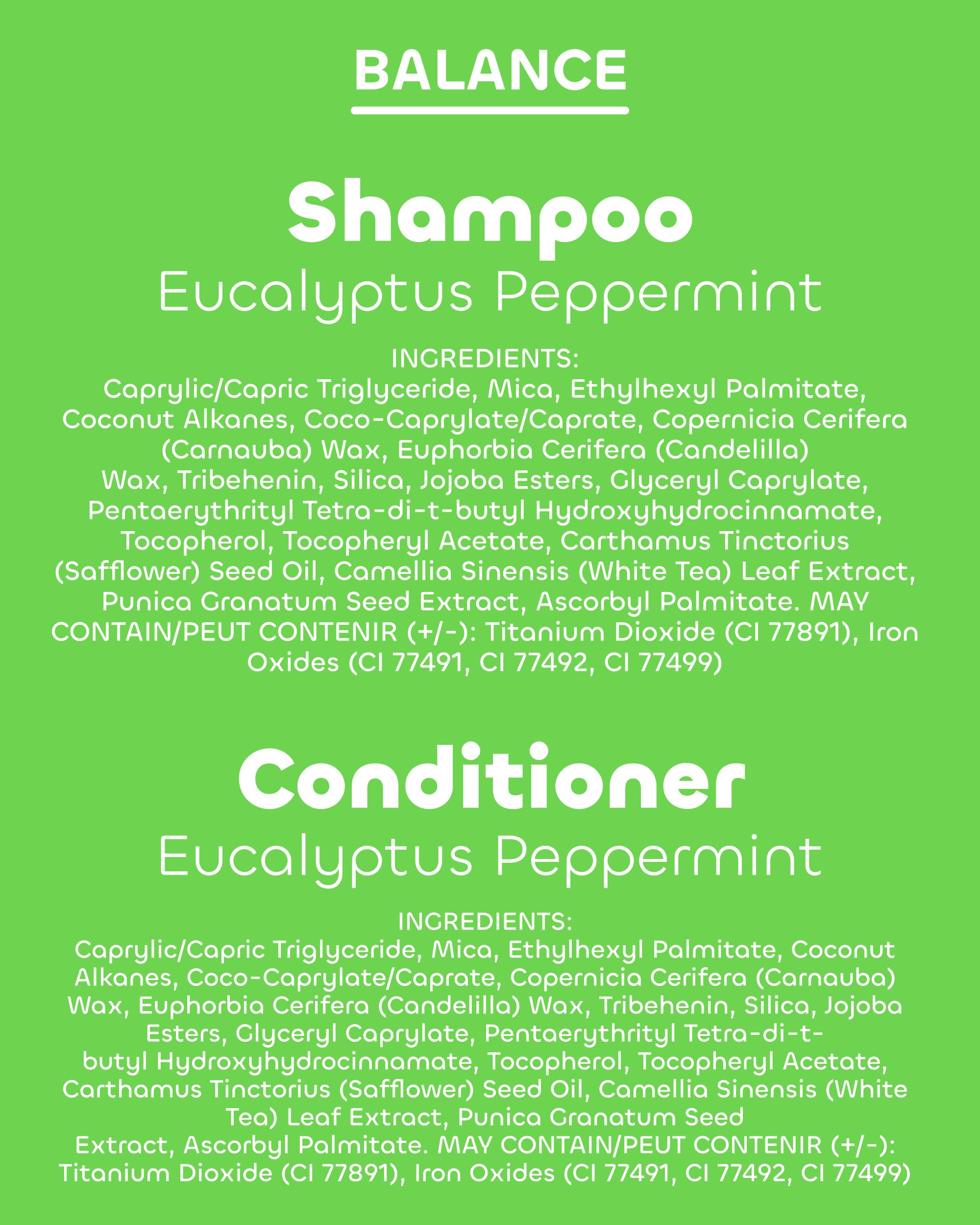 Seaweed Bath Co. Balance Shampoo & Conditioner Set – Eucalyptus Peppermint (12 oz x2)