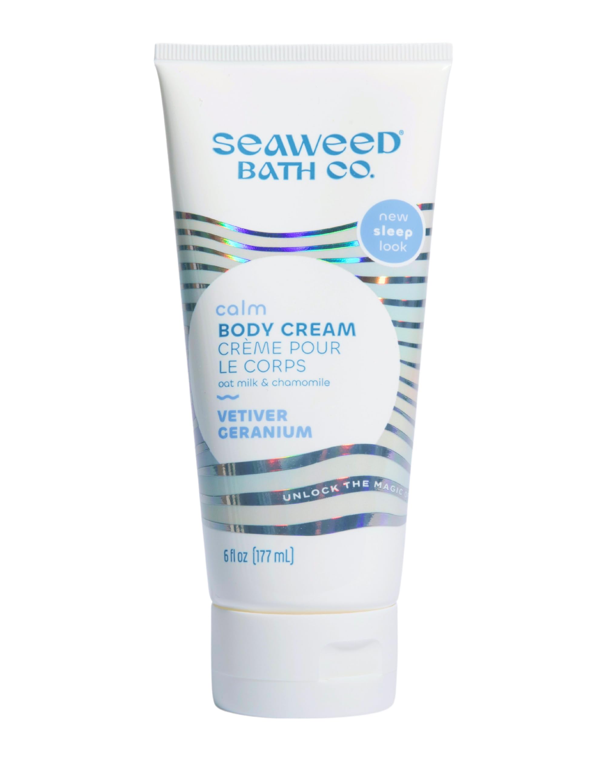 Seaweed Bath Co. Calm Body Cream – Vetiver Geranium | Soothing Vegan Hand & Body Lotion 6 oz