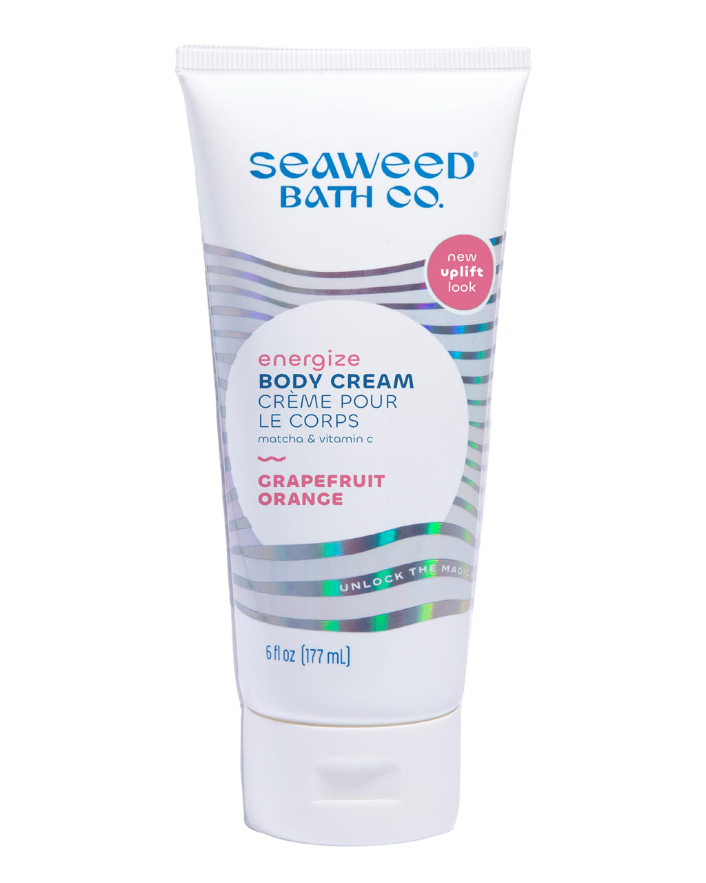 Seaweed Bath Co. Energize Body Cream – Grapefruit Orange | Vitamin C, Hyaluronic Acid & Shea Butter | 6 oz