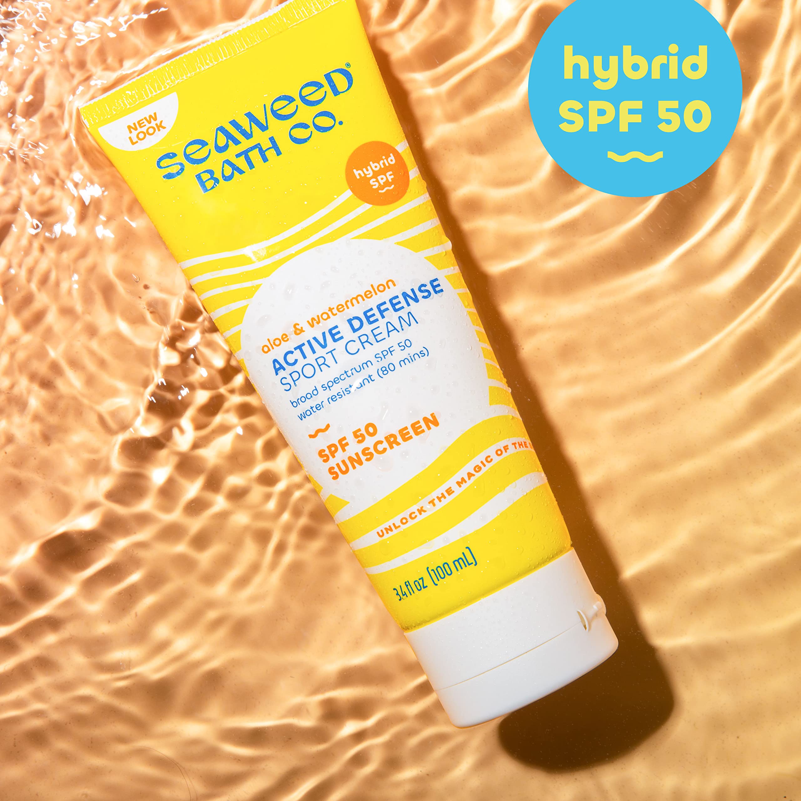 Seaweed Bath Co. Active Defense SPF 50 Sport Cream – Broad Spectrum Sunscreen