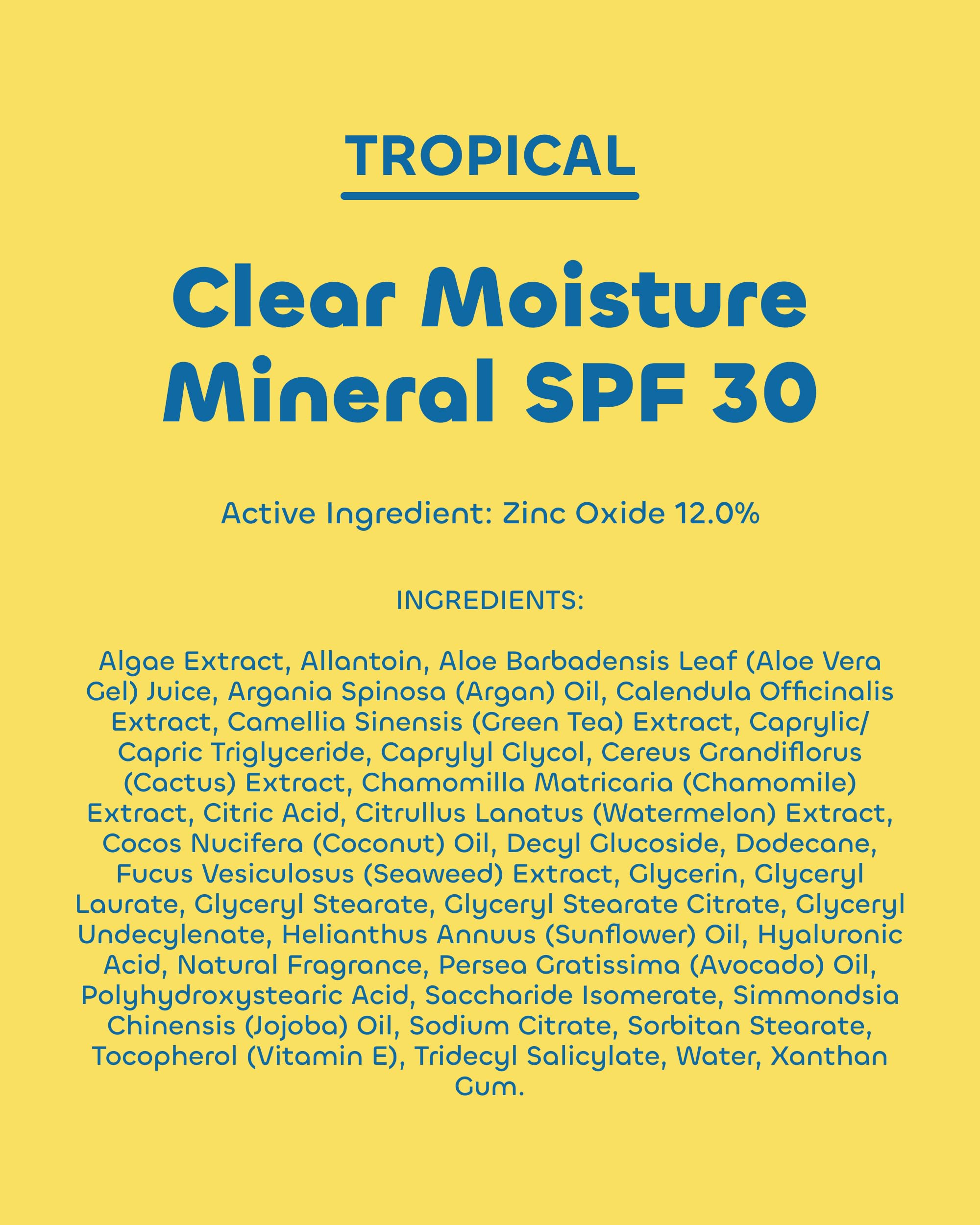 Seaweed Bath Co. Clear Moisture SPF 30 Mineral Sunscreen Spray – Broad Spectrum, Hydrating, Non-Nano Zinc, 6 oz