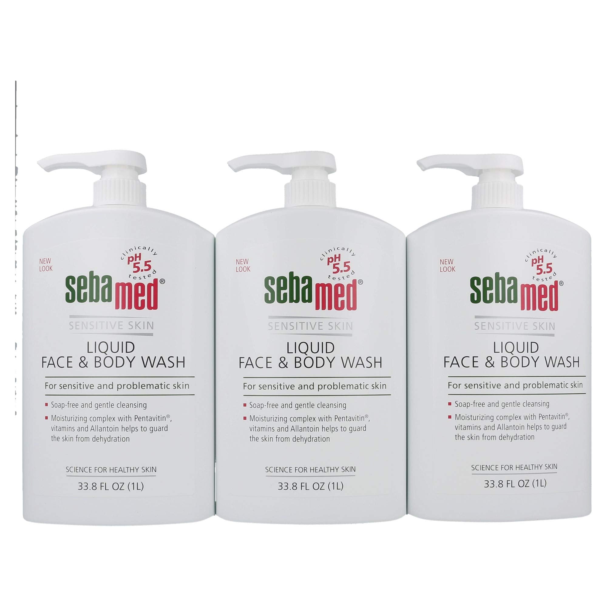 SEBAMED Liquid Face and Body Wash (1 Liter) – Pack of 3