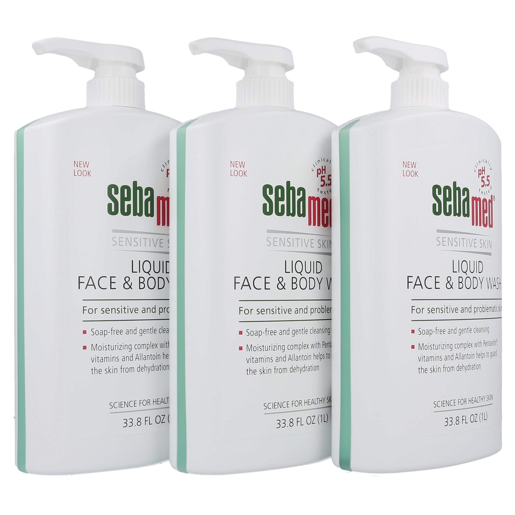 SEBAMED Liquid Face and Body Wash (1 Liter) – Pack of 3