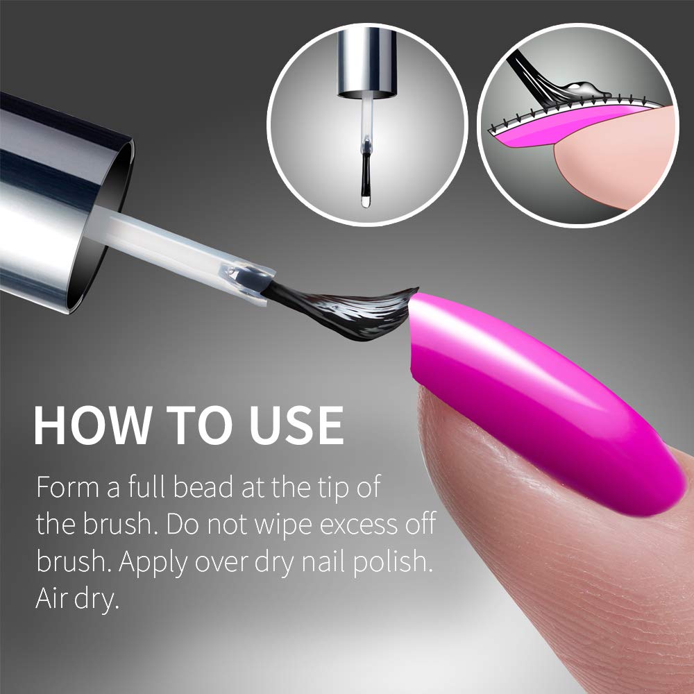 Seche Vive Instant Gel-Effect Top Coat, 0.5 oz, 2-Pack | Fast-Drying UV-Free Gel Shine