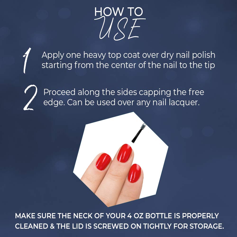 Seche Vive Professional Kit – Instant Gel Effect Top Coat for Nail Polish (4 oz & 0.5 oz Refill)
