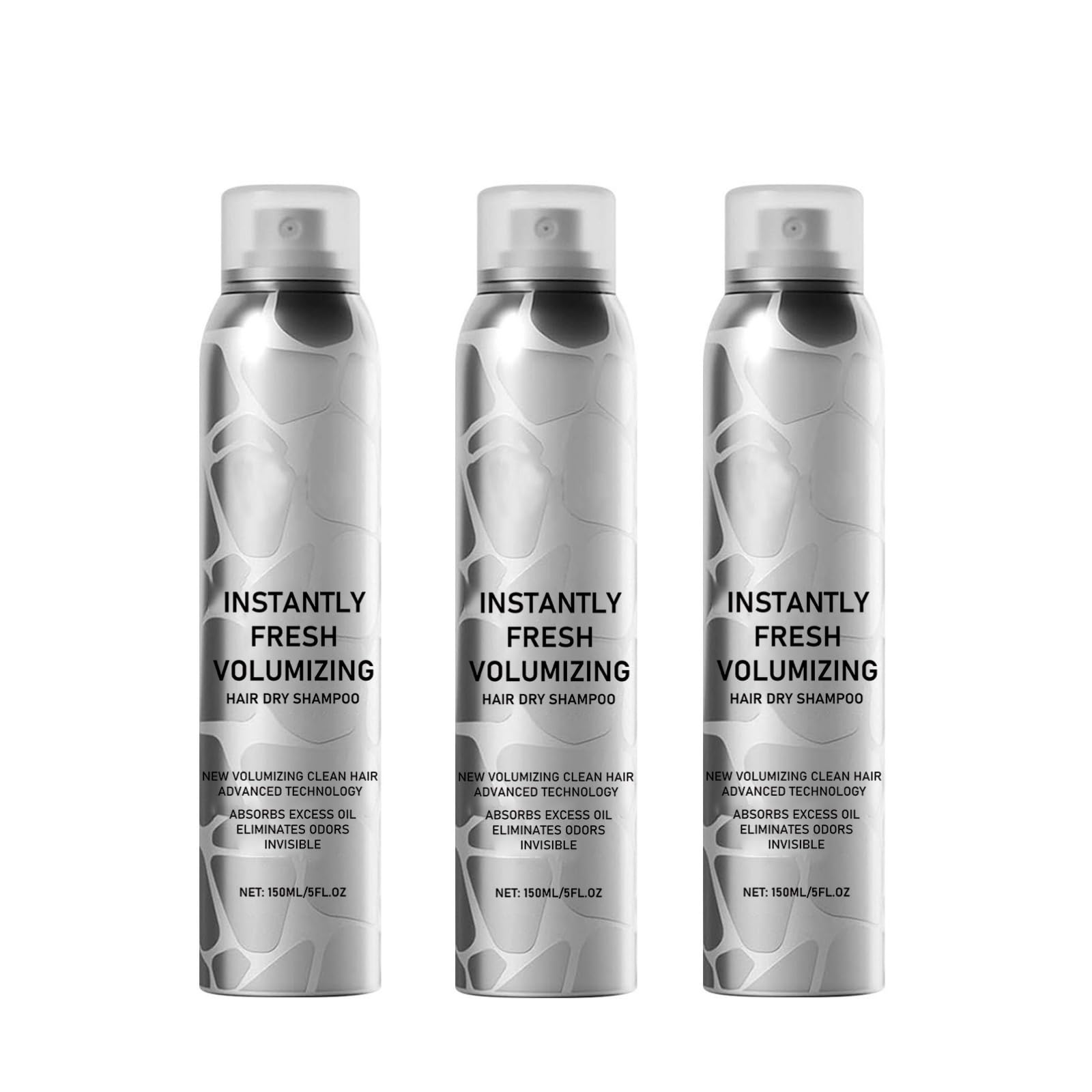 SECONDDAY Volumizing Dry Shampoo Spray for Dark Hair – No White Residue, Instant Lift, 3-Pack