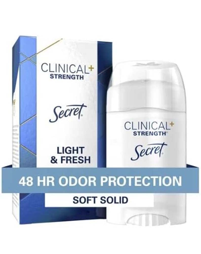 Secret Clinical Strength Soft Solid Deodorant – Light & Fresh Scent, 1.60 oz, Pack of 3