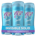 Secret Lavender Invisible Solid Antiperspirant & Deodorant for Women – 2.6 oz (Pack of 3)