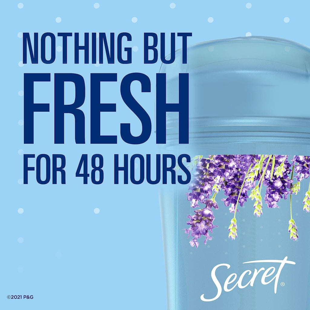 Secret Lavender Invisible Solid Antiperspirant & Deodorant for Women – 2.6 oz (Pack of 3)