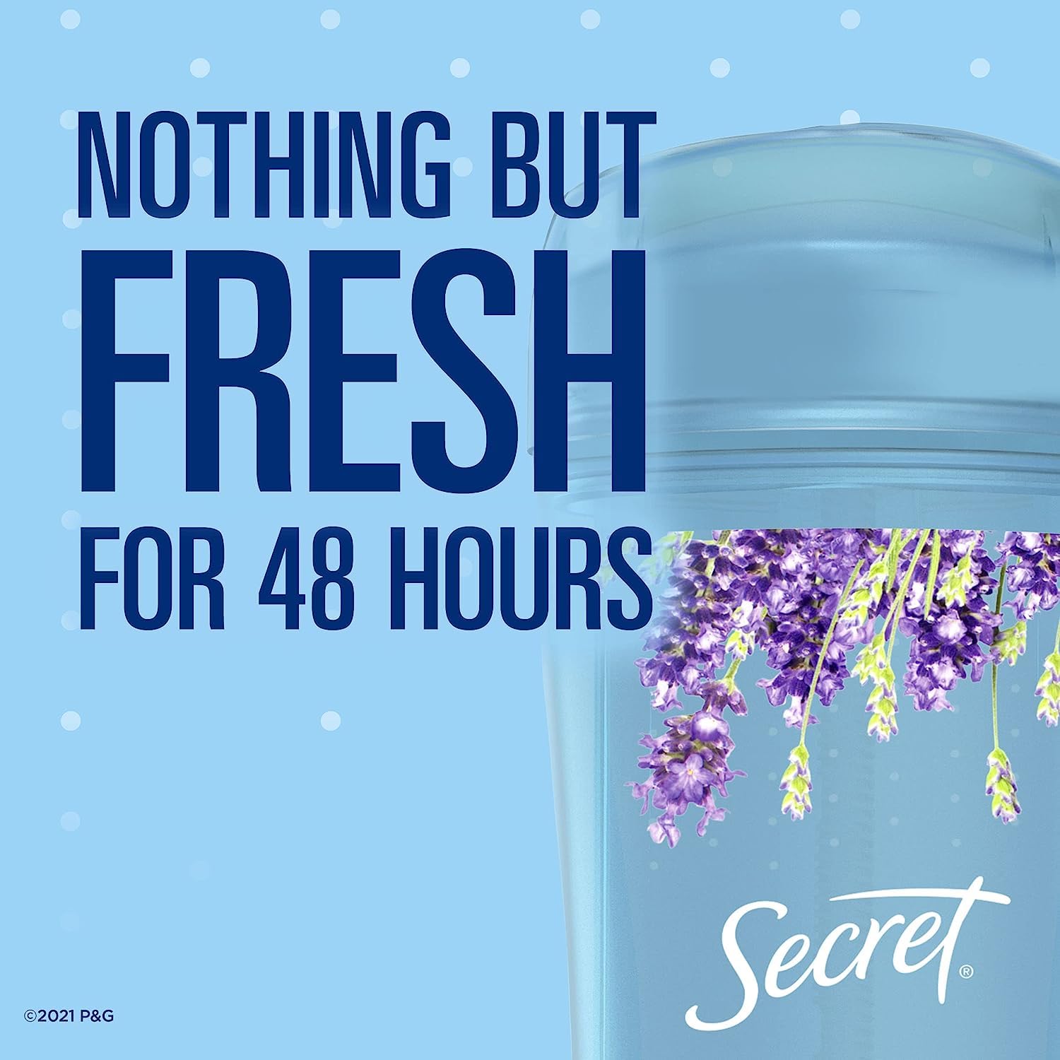 Secret Lavender Invisible Solid Antiperspirant & Deodorant for Women – 2.6 oz (Pack of 3)