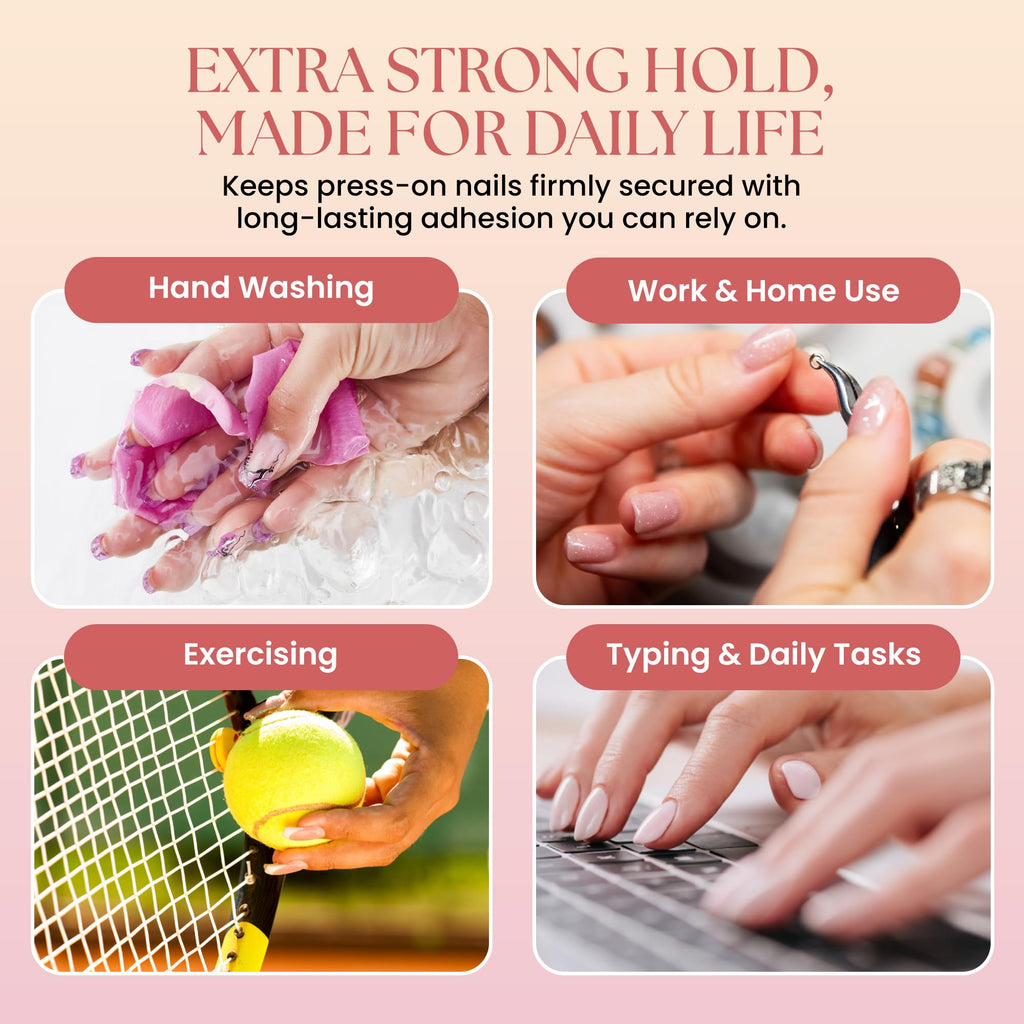 GLUI by Secret Nails – Extra-Strong Press-On Nail Glue Gel (15ml) | Long-Lasting Bond