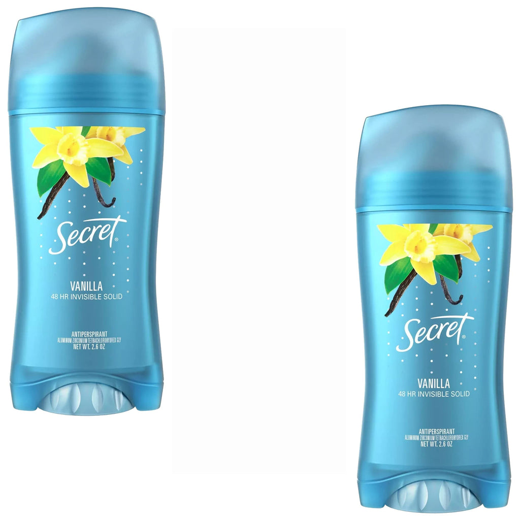 Secret Scent Expressions Va Va Vanilla Invisible Solid Antiperspirant Deodorant – Pack of 2, 2.6 oz Each