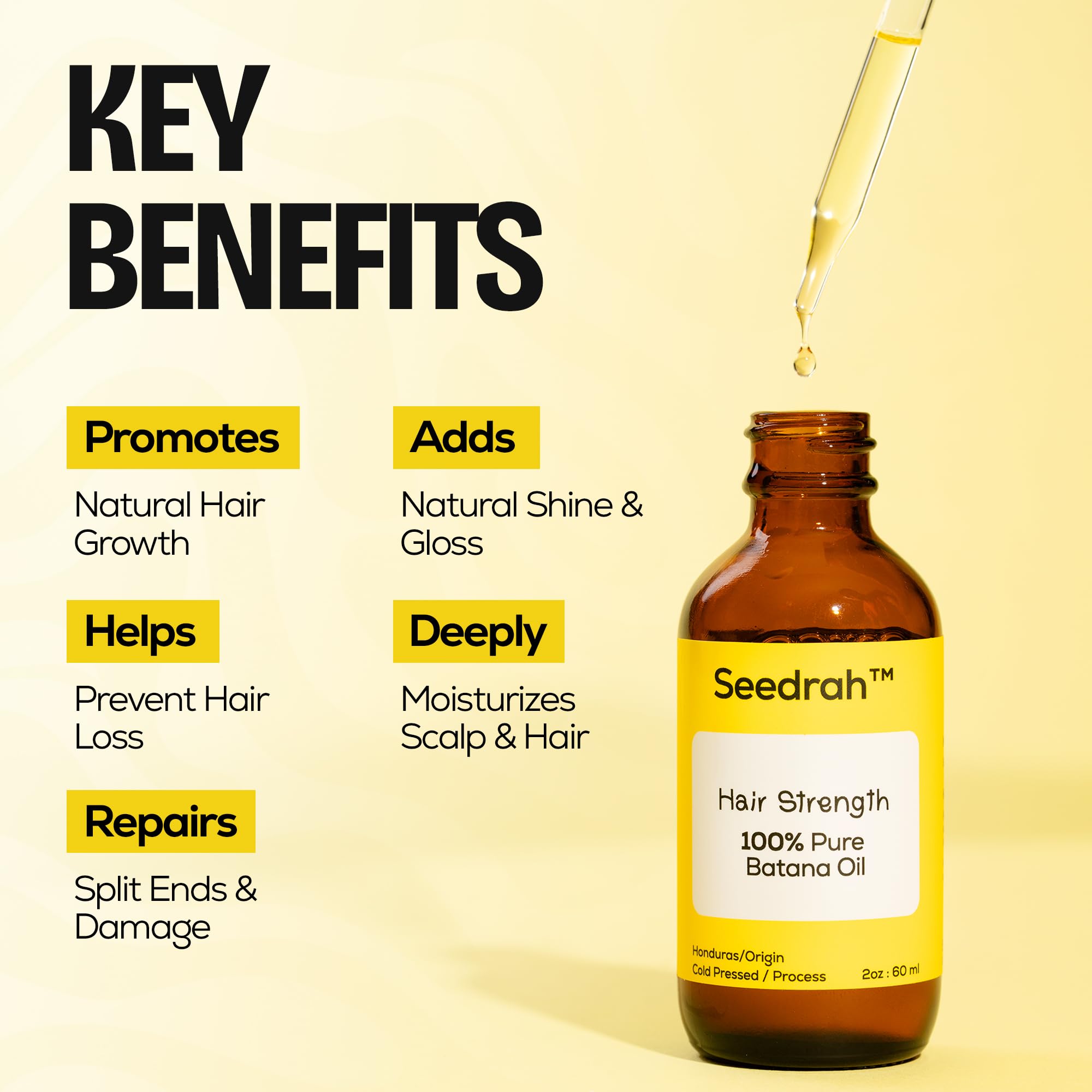 SEEDRAH Batana Oil for Hair Growth – 100% Pure & Natural, Honduras