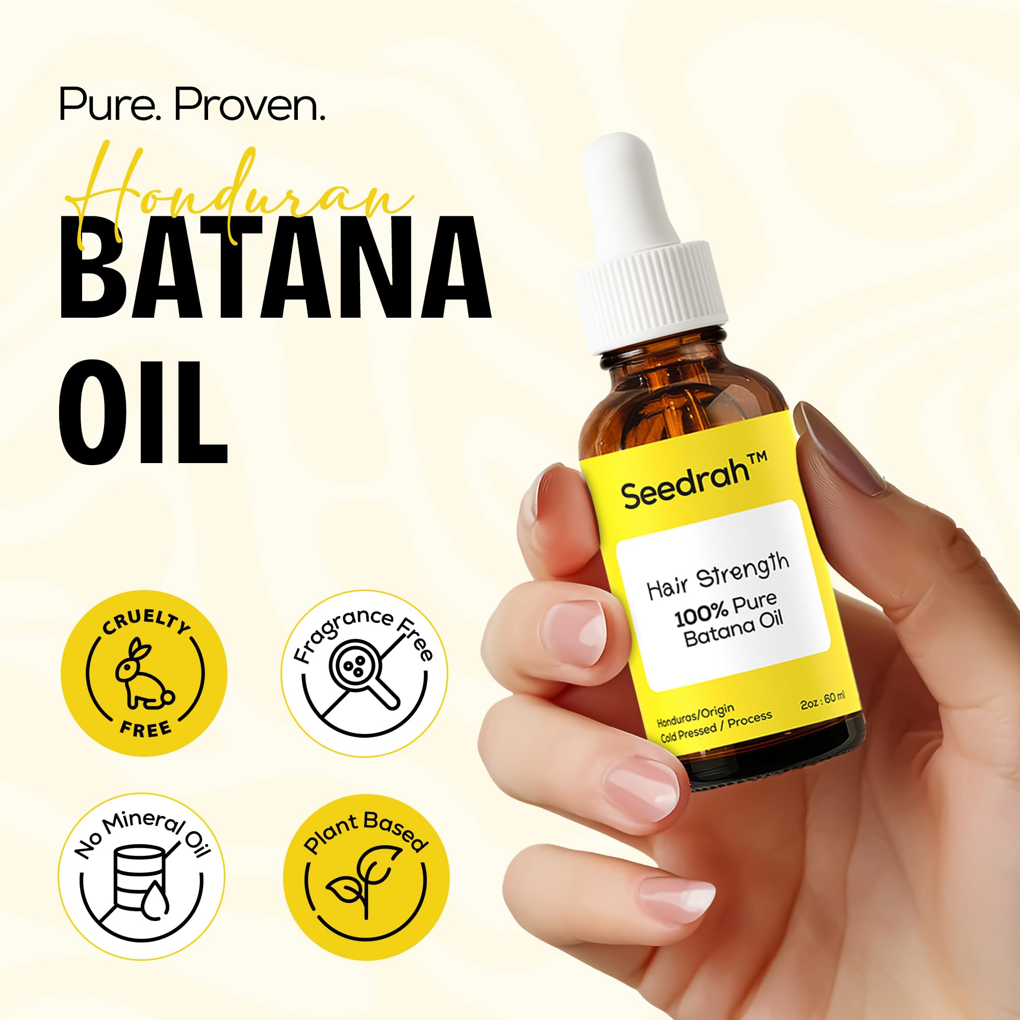 SEEDRAH Batana Oil for Hair Growth – 100% Pure & Natural, Honduras