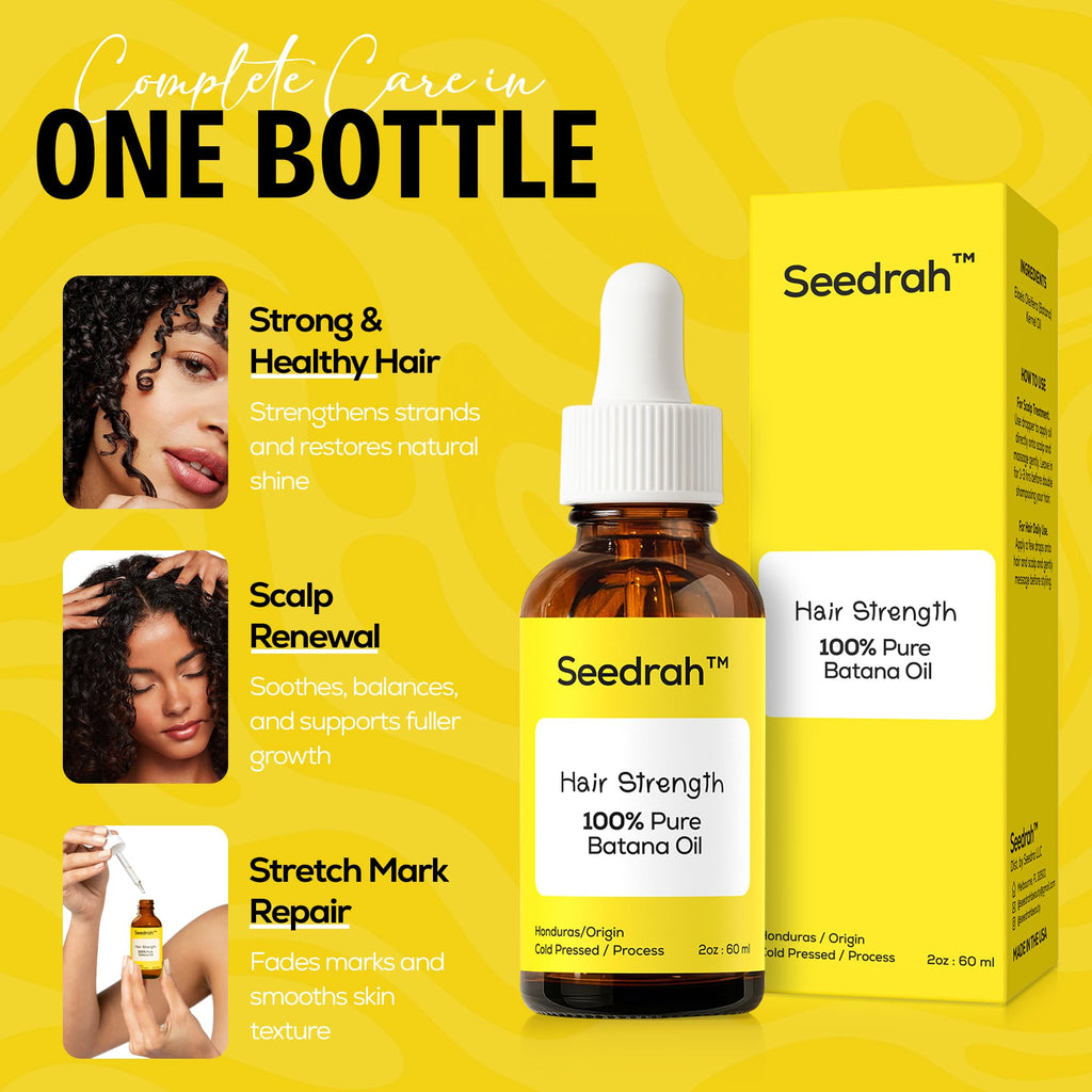 SEEDRAH Batana Oil for Hair Growth – 100% Pure & Natural, Honduras