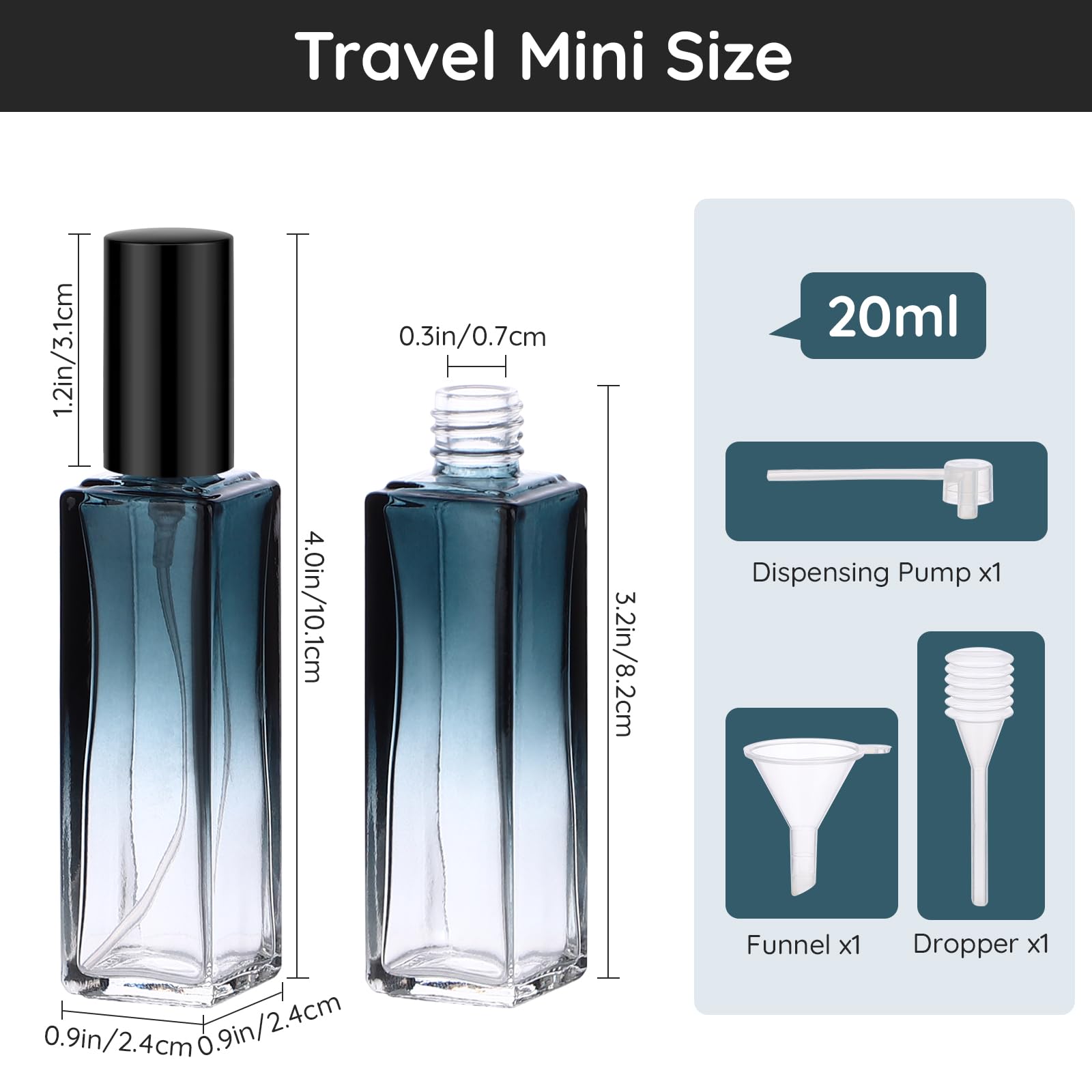 Segbeauty Glass Perfume Spray Bottle – 5-Pack 20ml Travel Atomizers
