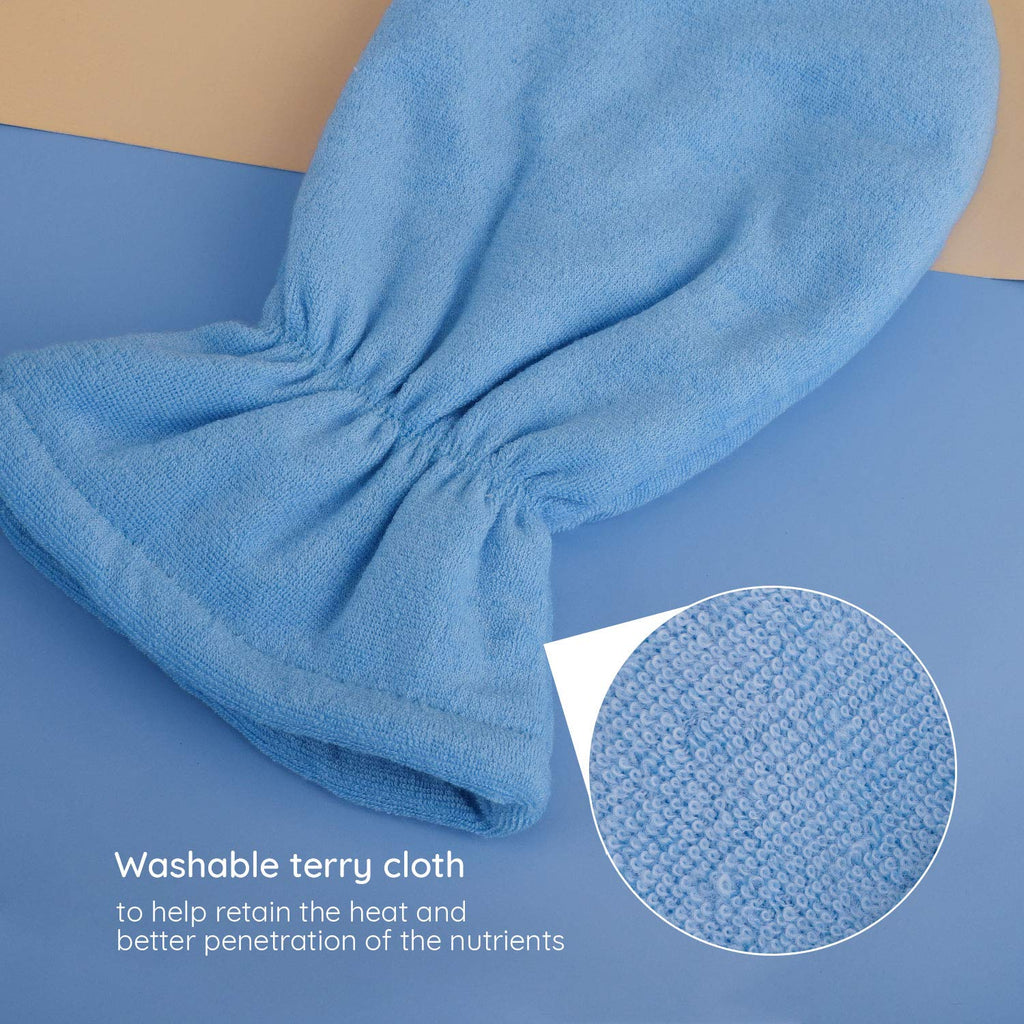 Segbeauty 4pcs Paraffin Wax Gloves – Heated Hand Spa Mittens, Blue